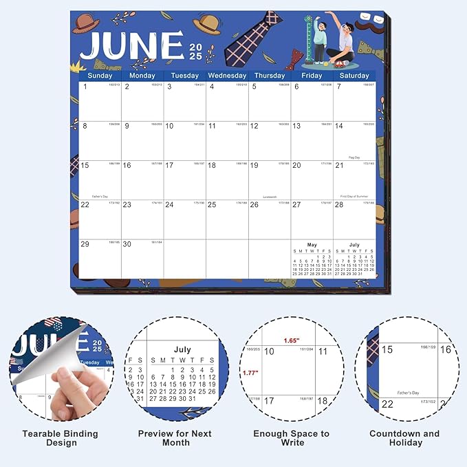 2025-2026 Magnetic Fridge Calendar 18 Monthly Magnetic Calendar for Refrigerator 2025-2026 Wall Calendar Planner Runs from February 2025 Until July 2026 Easy Organizing Markers Tearable (Festive)-BubblyBeeBaby