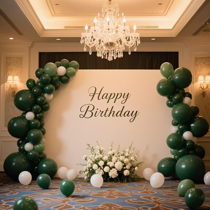 140pcs Night Green Round Balloons Different Sizes 18 12 10 5 Inch Latex Balloons for Arch Decoration Party Balloon Kit for Graduation Birthday Party Wedding Balloon Baby Shower Decoration-BubblyBeeBaby