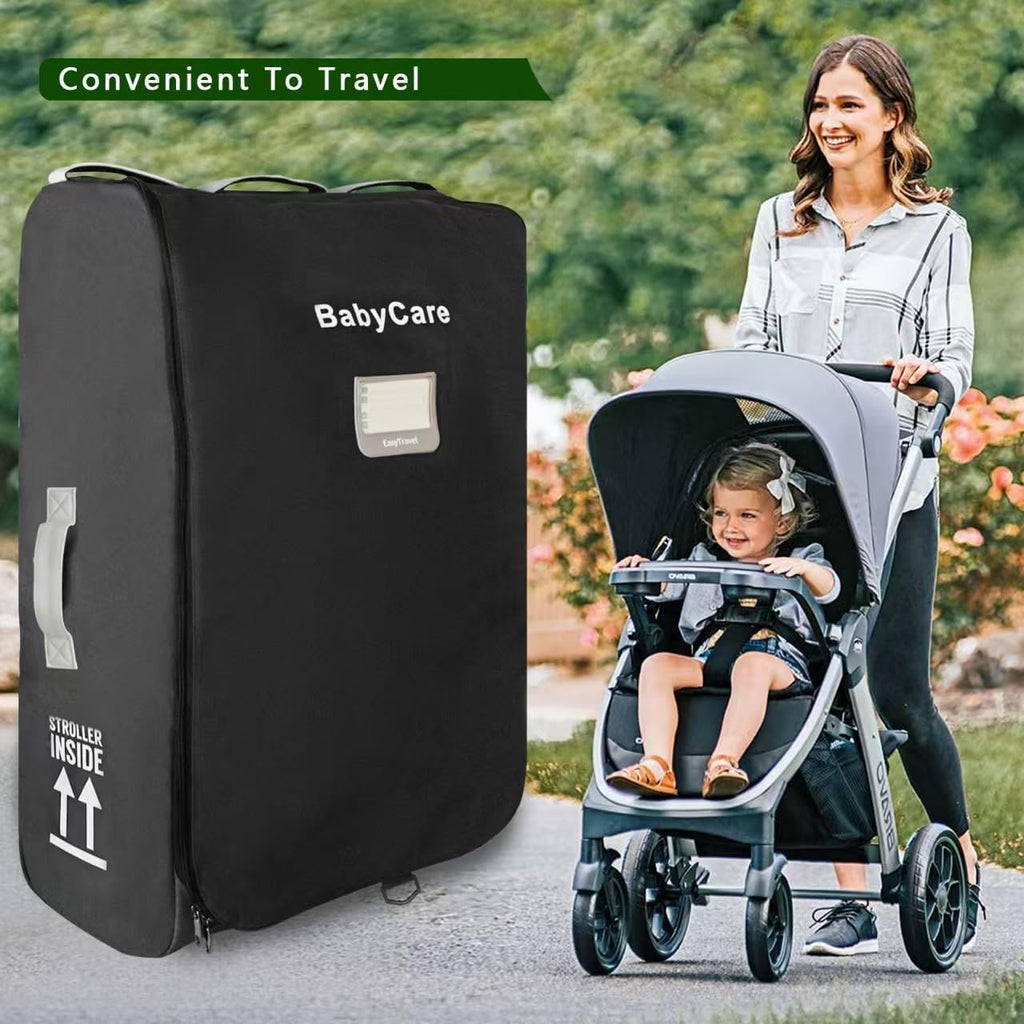 Stroller Travel Bag Compatible with UPPAbaby Vista, Vista V2, Cruz V2,Uppa-baby Bag With Wheels,Dual Handles,Luggage Tag for Airplane Flight Travel