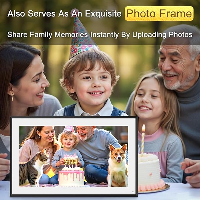 10.1 Inch Smart Digital Calendar & Chore Chart Full HD Touchscreen Display WiFi Sync Electronic Planner for Family Schedules Includes Desk Stand Streamline Home Organization Gift for mother mom women-BubblyBeeBaby