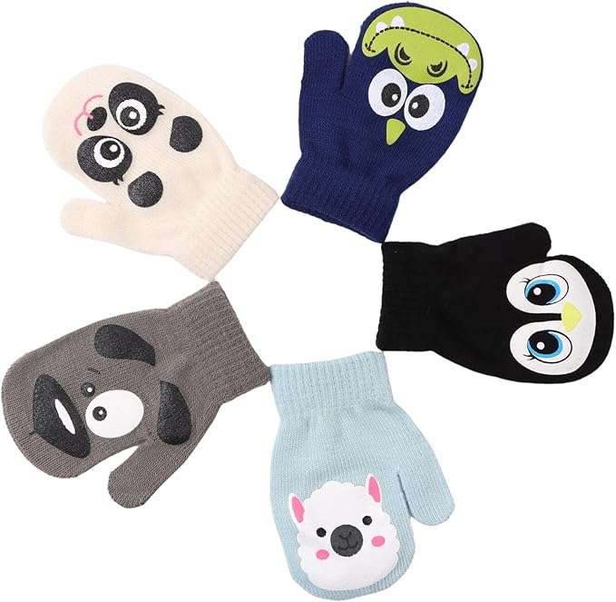 Baby Winter Mittens Toddler Stretch Knit Gloves Magic Warm Glove for Baby Boys Girls-BubblyBeeBaby