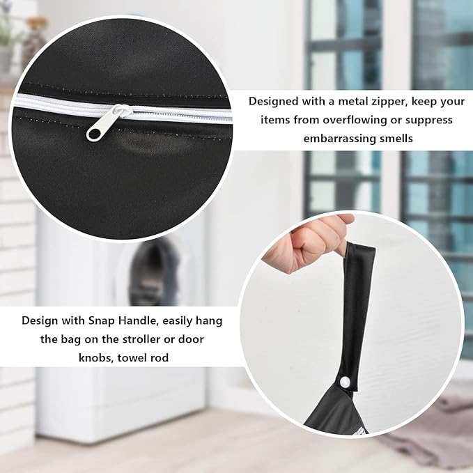 2 Pcs Large Travel Laundry Bags - Waterproof Wet Dry Bags for Gym Clothes, Swimming, Yoga-BubblyBeeBaby