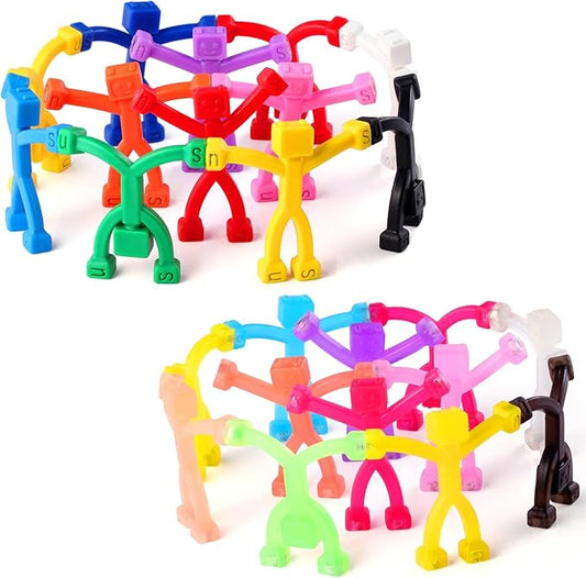 24 PCS Magnetic Travel Toys for Kids, Creative, Portable and Educational, Magnetic-People-Magnet-Men: Cute Robot & Funny Magnets, Small Fidget Toys for Classroom Prizes, Easter Egg Stuffers, Office-BubblyBeeBaby