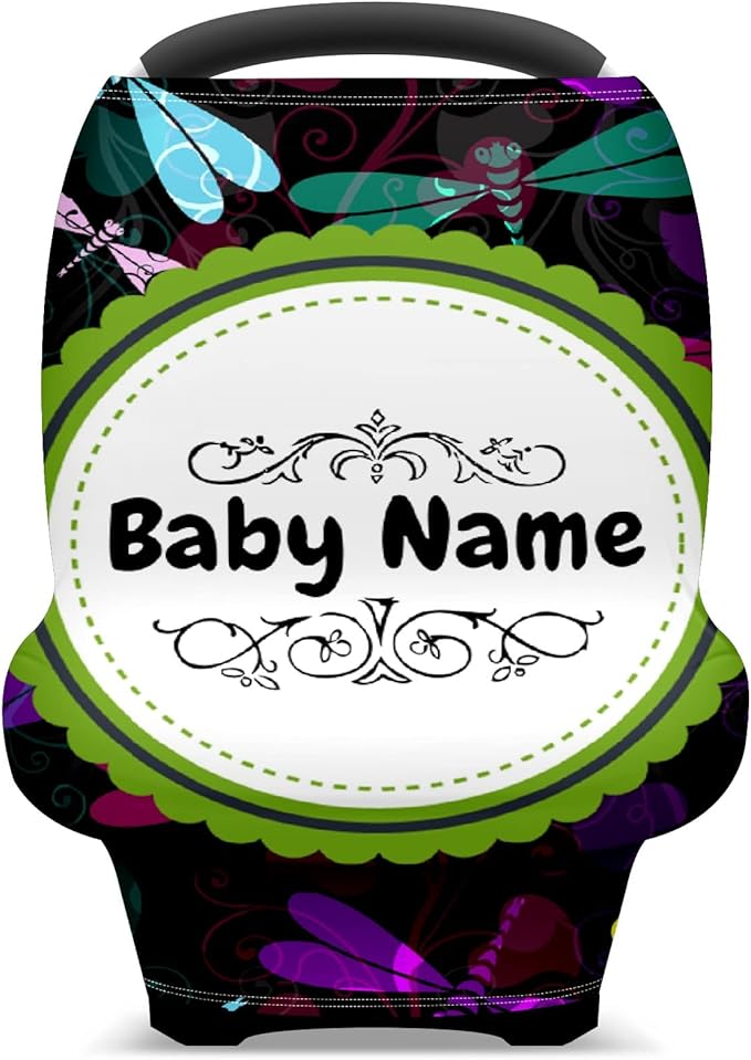 Baby Car Seat Stroller Cover Nursing Cover New Mom Breastfeeding Scarf Soft Stretchy Infant Carrier Cover Car Canopy Coverage-BubblyBeeBaby