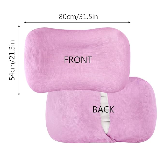 Hooyax Muslin Baby Lounger Cover Soft Organic Cotton Slipcover Fits Newborn Lounger for Baby Boys and Girls (Lavender)-BubblyBeeBaby