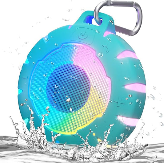 HEYSONG Waterproof Shower Bluetooth Speaker, Durable & Portable with Clear Sound, Ideal for Shower, Pool, Beach & Kayaking – Great Gift for Girls, Women & Men-BubblyBeeBaby