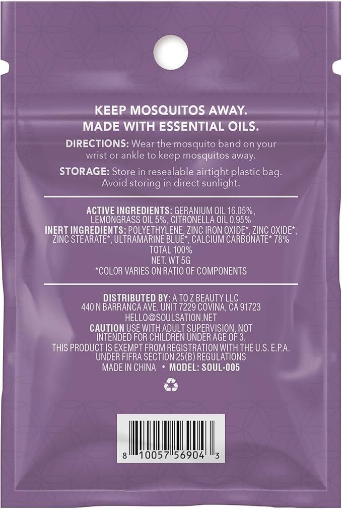 25 Pack Mosquito Repellent Bracelets, DEET-Free for Kids & Adults, Individually Wrapped Bands-BubblyBeeBaby