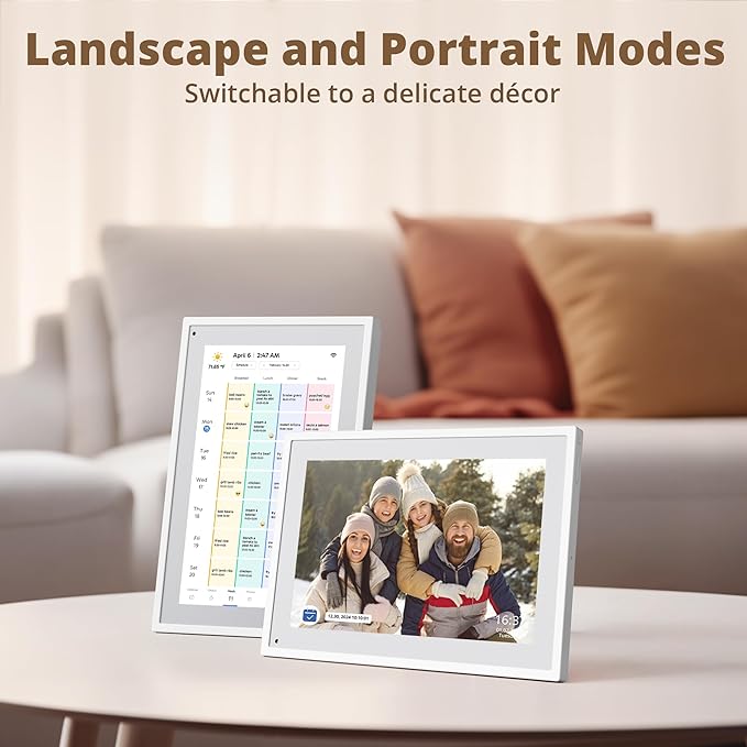 10.1" Digital Calendar Chore Chart – 1080P Full HD Interactive Touchscreen, Smart Family Planner, Hearth Display Digital Wall & Desk Mountable for Seamless Scheduling-BubblyBeeBaby