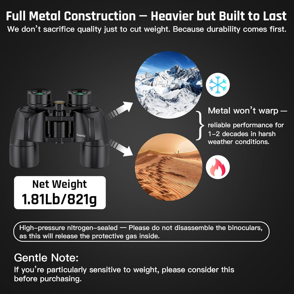 8x40 Binoculars for Adults - HD High Powered Binoculars for Bird Watching, IPX7 Waterproof Fogproof,Fully Multi-Coated BAK4 Prism Optics for Hunting,Travel