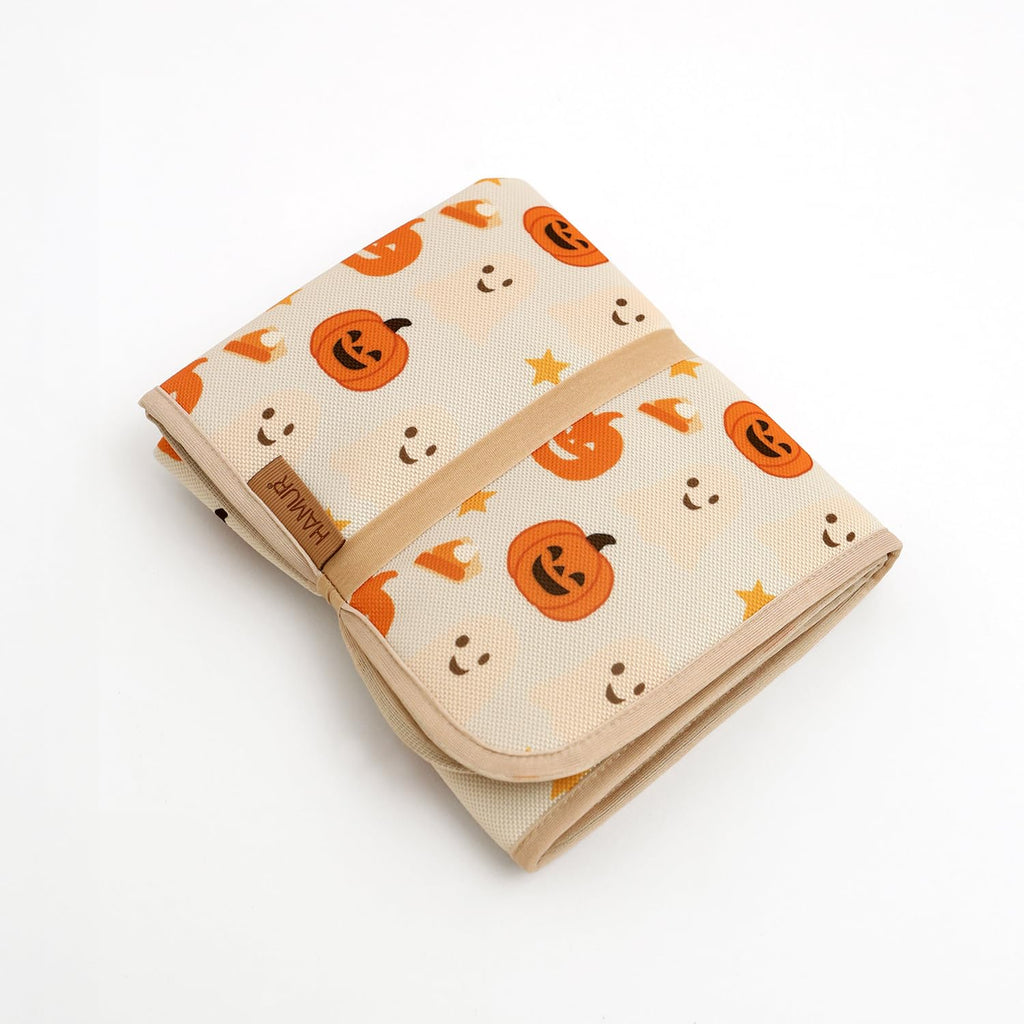 HAMUR HOME Portable Baby Changing Pad – Waterproof, Foldable & Lightweight Travel Mat – Soft & Machine Washable Diaper Changer – Compact & Durable(Halloween)