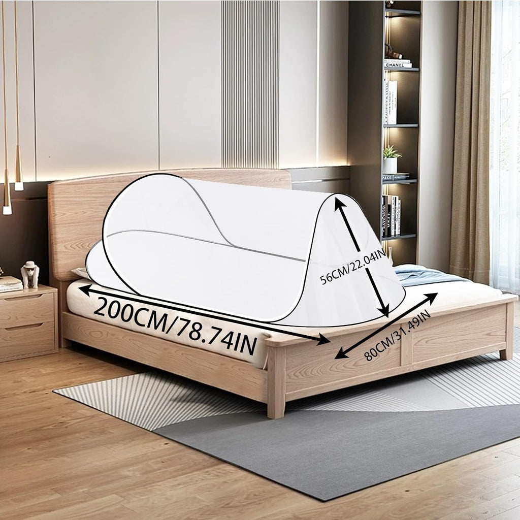 CMINGJ Large Pop Up Mosquito Tent, Portable Foldable Mosquito Net for Bed Camping Travel Patio，Mosquito Net for Adults Baby (78 * 31 * 22inch) (Black Fixed Size)