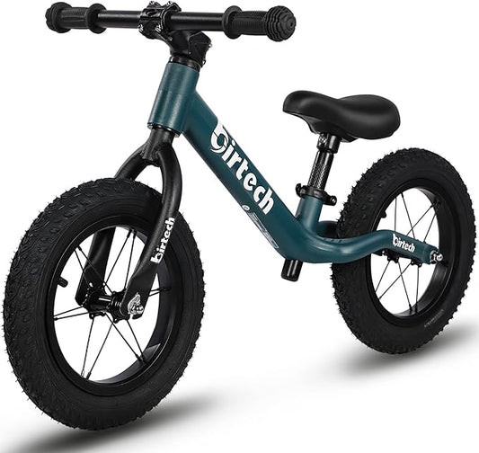 12" Balance Bike for 2, 3, 4, 5 Year Old Boys and Girls, Lightweight Nylon Frame Toddler Training Bike No Pedal Bikes for Kids with Adjustable Seat and Air Tires-BubblyBeeBaby