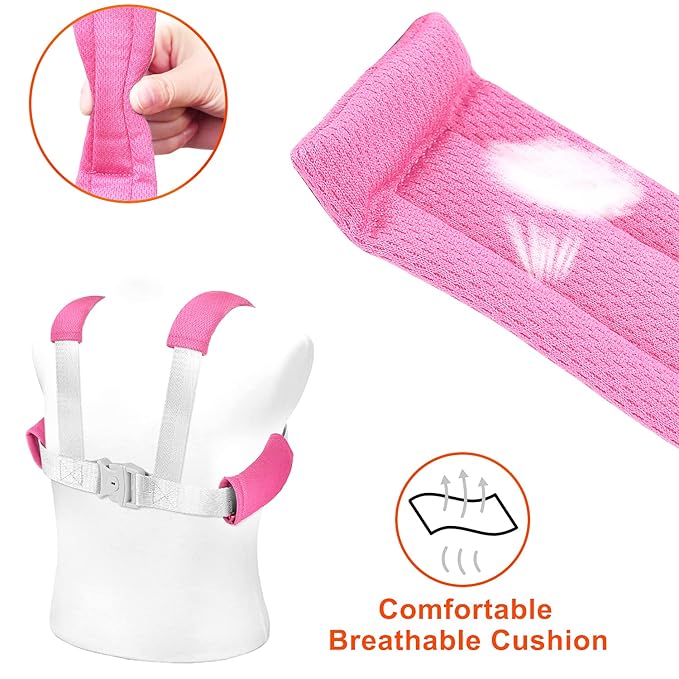 2 in 1 Toddler Leash Anti Lost Wrist Link Pink Safety Harness with Lock for Kids, Baby Leash Anti Lost Wrist Link Safety Wrist Link for Toddlers(Pink 8.2 Ft) …-BubblyBeeBaby