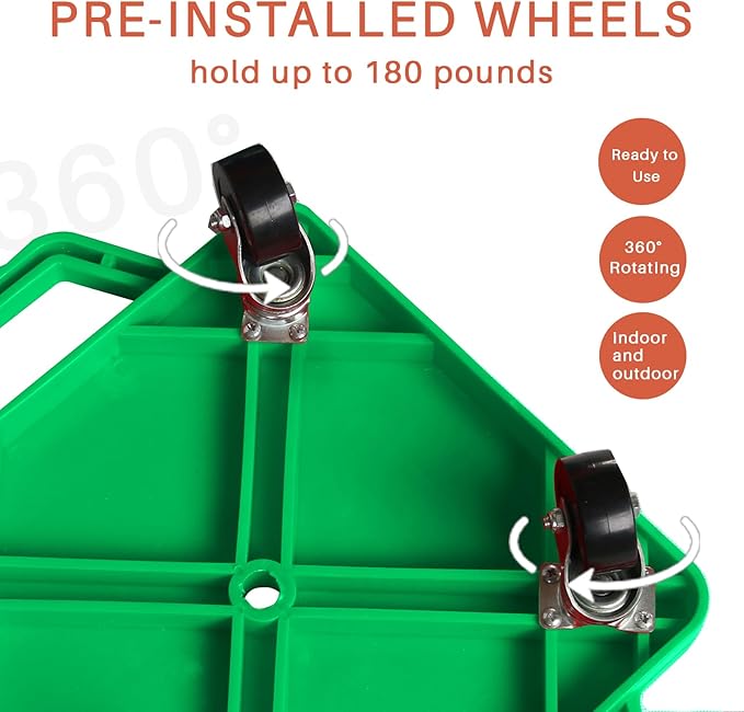 2 Plastic Scooter Boards with Handles for Kids Sitting and Sports Training, with 1 Ring, 2 Ropes and 4 Beanbags, Indoor and Outdoor Play-BubblyBeeBaby