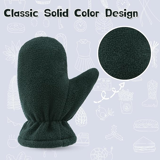 BAVST Baby Toddler Winter Mittens Girls Warm Fleece Lined Gloves Kids Sherpa Lined Mittens for Boys-BubblyBeeBaby