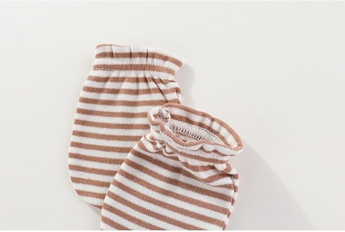 5 Pack Unisex New Born Boy Girls No Scratch Mittens Cotton Soft Baby Gloves Accessory 0-3 Months Infant Essentials-BubblyBeeBaby