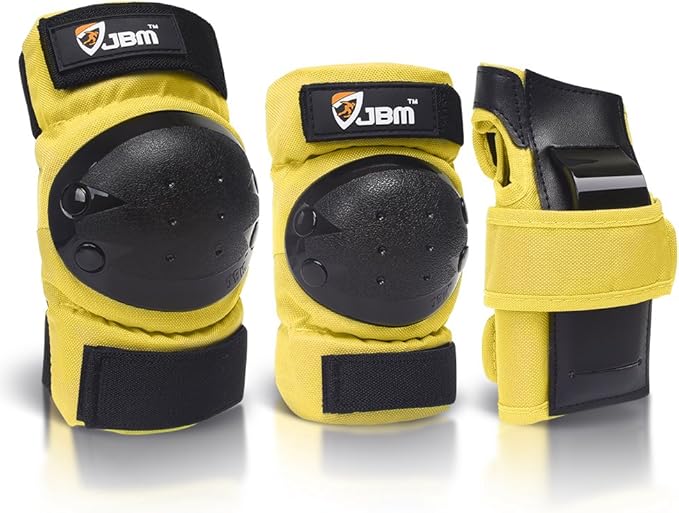 JBM Adult & Kids Knee Pads Elbow Pads and Wrist Guards for Inline Skating, Roller Skating, Skateboarding, Scootering-BubblyBeeBaby
