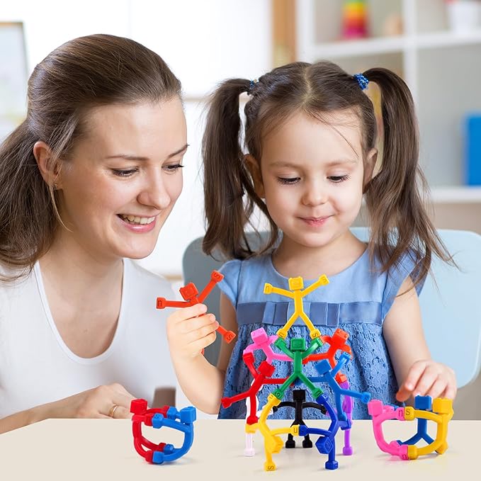 12 PCS Magnetic Travel Toys for Kids, Creative, Portable and Educational, Magnetic-People-Magnet-Men: Cute Robot & Funny Magnets, Small Fidget Toys for Classroom Prizes, Easter Egg Stuffers, Office-BubblyBeeBaby