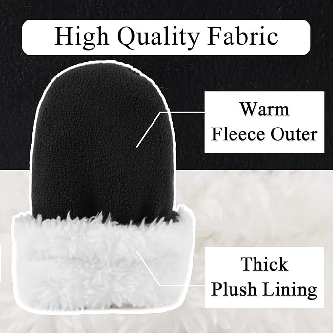 Zsedrut No Scratch Baby Mittens Toddler Infant Fleece Lined Gloves Winter Warm Mitten for Baby Boys Girls-BubblyBeeBaby