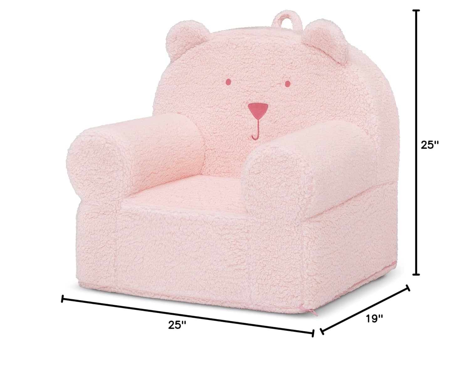 GAP babyGap Sherpa Bear Chair - Greenguard Gold Certified, Blush