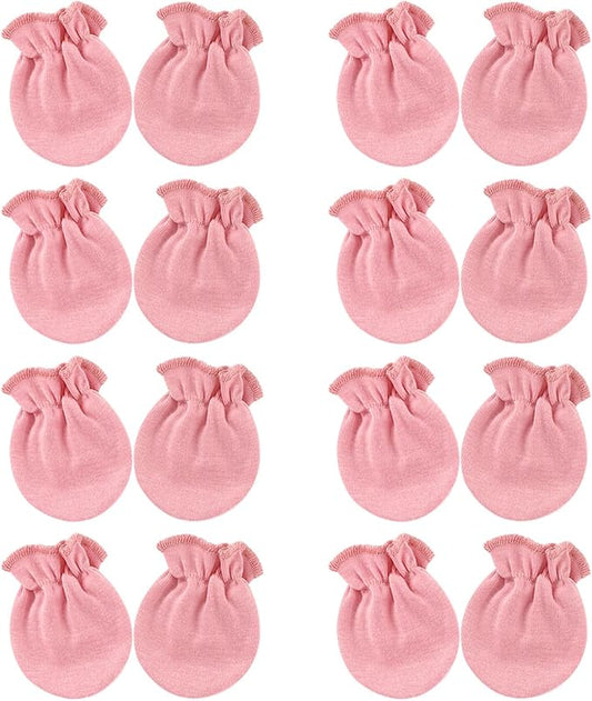 BQUBO Newborn Infant Toddler Mittens No Scratch Cotton Elastic Wrist Gloves Hypoallergenic for 0-6 Months Baby Boys Girls-BubblyBeeBaby