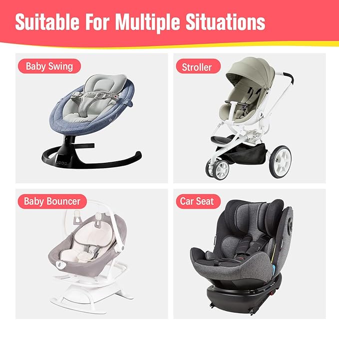 KAKIBLIN Baby Neck Pillow, Upgraded Baby Support Pillow,Baby Neck Support Pillow for Carseat, Newborn Neck Support for Car Seat,Pushchair,Travel (Flower)-BubblyBeeBaby