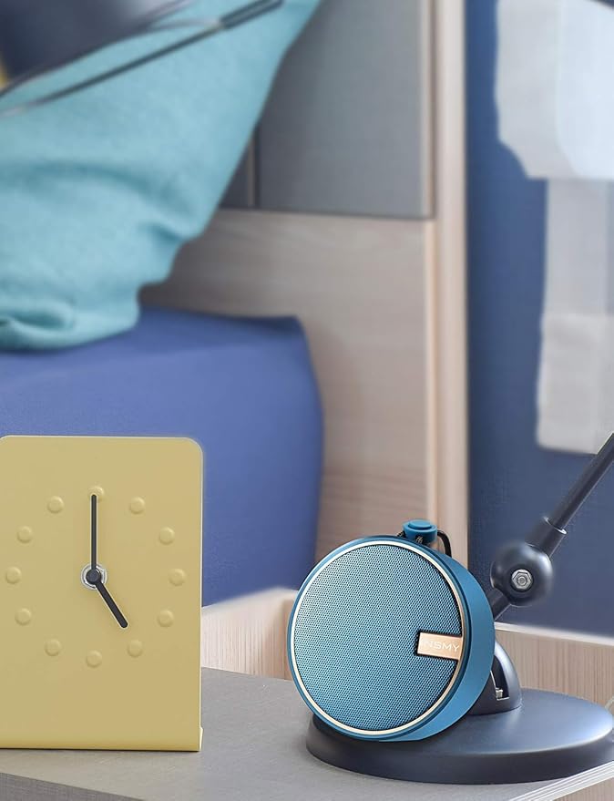 INSMY C12 IPX7 Waterproof Shower Bluetooth Speaker, Portable Small Speaker, Speakers Bluetooth Wireless Loud Clear Sound Support TF CSuard ction Cup for Outdoor Kayak Canoe Beach Gift (Navy)-BubblyBeeBaby