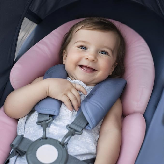 COOLBEBE Upgraded 3-in-1 Babybody Support for Newborn Infant Toddler - Extra Soft Car Seat Insert Cushion Pad, Perfect for Carseats, Strollers, Swings, Pink-BubblyBeeBaby