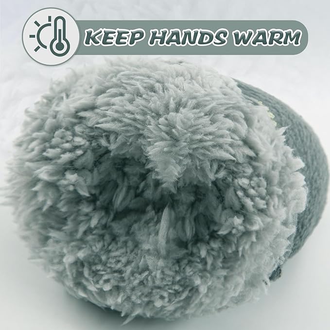 BAVST Baby Toddler Winter Mittens Girls Warm Fleece Lined Gloves Kids Sherpa Lined Mittens for Boys-BubblyBeeBaby