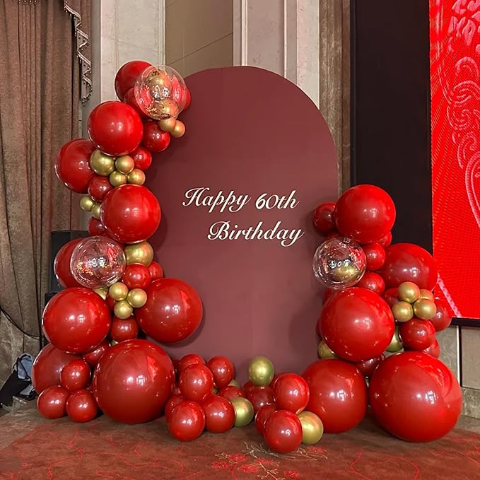 140pcs Red Round Balloons Different Sizes 18 12 10 5 Inch Latex Balloons for Arch Decoration Party Balloon Kit for Graduation Birthday Party Wedding Balloon Baby Shower Decoration-BubblyBeeBaby