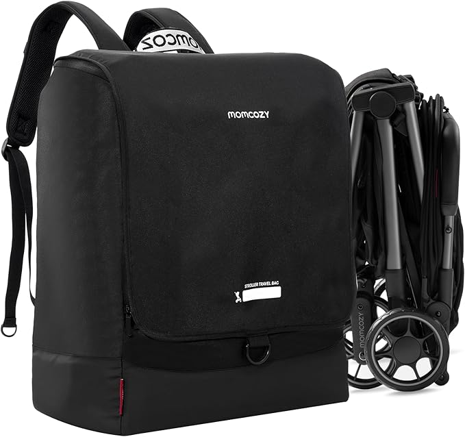 Momcozy Stroller Travel Bag for Airplane | Suit ClickGo Stroller | Compatible with Strollers Folded Dimensions of 22.1 X 17.3 X 9.8 Inch | Fit Most Major Brand | Hand-held ＆ Back-carrying-BubblyBeeBaby