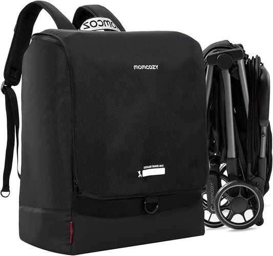 Momcozy Stroller Travel Bag for Airplane | Suit ClickGo Stroller | Compatible with Strollers Folded Dimensions of 22.1 X 17.3 X 9.8 Inch | Fit Most Major Brand | Hand-held ＆ Back-carrying-BubblyBeeBaby