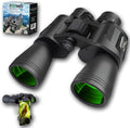 Binoculars with Smart Phone Bracket Adapter, Militar, 20x50, Adults, Bird Watching, High Power Waterproof with Low Light Night Vision for Hunting, Travel, Games, Carrying Case Strap.