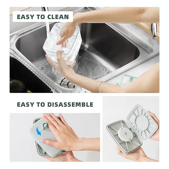 1000ml Formula Travel Container Airtight Formula Dispenser On The Go, 11OZ, 0.66LB, 300g, Clear-BubblyBeeBaby