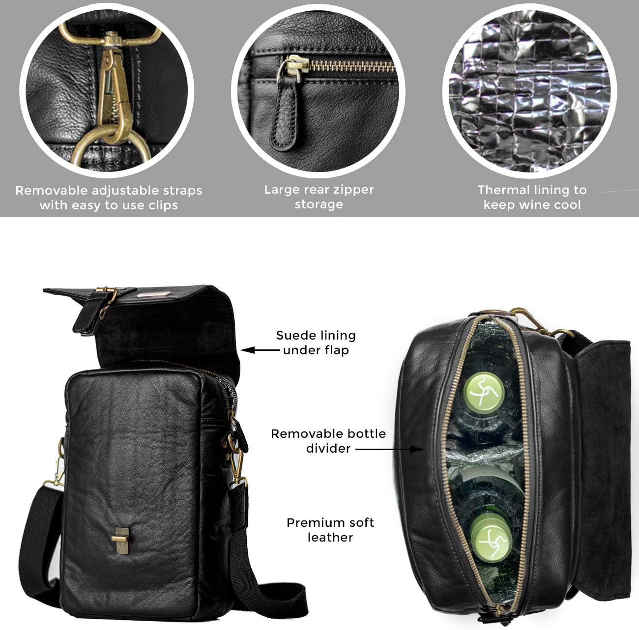 Leather Wine Bag & Wine Tumblers Set. Wine Gifts For Men Birthday. Leather Wine Carrier. Unique Insulated Cooler Bag Bottle Carrier. Wine Tote Bags For Travel Beach. Wine Lovers Picnic Idea