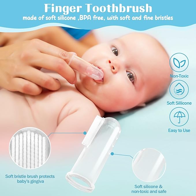 JIFTOK Baby Healthcare and Grooming Kit, 30 in 1 Baby Electric Nail Trimmer Set, Newborn Nursery Care Kit, Baby Essentials Set with Hair Brush Comb, Nail Clippers for Infant Toddlers Boys Girls (Blue)-BubblyBeeBaby