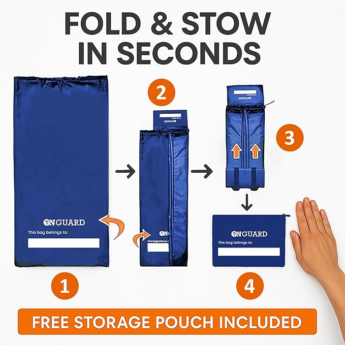 ONGUARD Waterproof Single and Double Stroller Bag for Airplane - Travel Stroller Cover for Air Travel and Storage - Gate Check Bag Backpack- Baby Airplane Essentials - Blue-BubblyBeeBaby