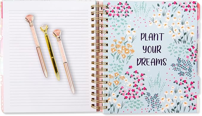 2025-2026 Monthly Large Planner- Daily, Weekly & Monthly Organizer with 3 Pens & Stickers - Organized Chaos Pink, January 2025 to June 2026, Stylish & Durable-BubblyBeeBaby