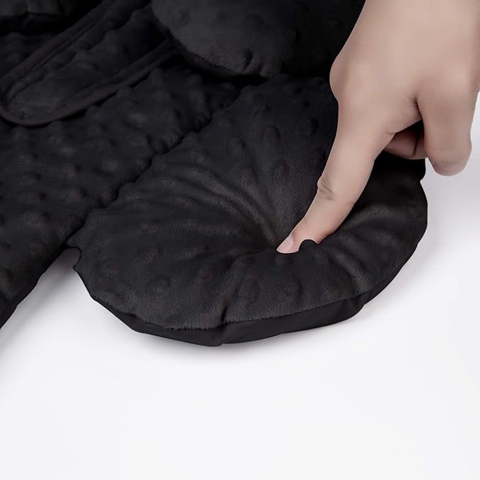 Pro Goleem Infant Car Seat Insert, Babybody Support for Toddler, Soft Minky Preemie Car Seat Insert, 2-in-1 Reversible, Perfect for Carseats, Strollers, Swings, Black-BubblyBeeBaby