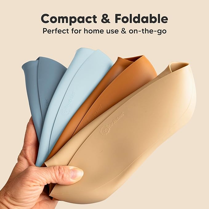 KeaBabies 2-Pack Silicone Baby Bibs for Eating - Sturdy Food-Grade Silicone Bibs for Babies Girl, Boy, Large Food Catcher, Clean & Put On Easily, Waterproof Toddler Feeding Essentials (Ocean)-BubblyBeeBaby