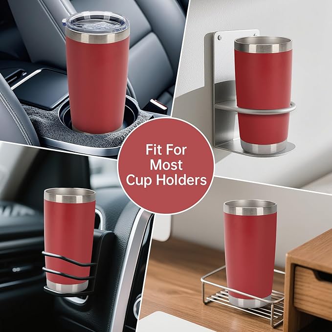 IEOVIEE 32 Pack 20oz Stainless Steel Bulk Tumblers with Lids and Straws Double Wall Insulated Travel Mug Durable Powder Coated Tumbler Bulk Cup for Cold and Hot Drinks(Red)-BubblyBeeBaby