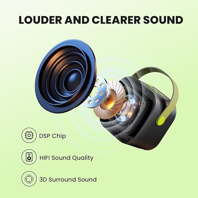 IROO Mini Karaoke Machine for Kids, 2025 TOP Toys Birthday Gifts Ideas for Girls Ages 4, 5, 6, 7, 8, 9, 10, 12+ Years Old, Portable MP3 Player with 2 Wireless Mics for Party-BubblyBeeBaby