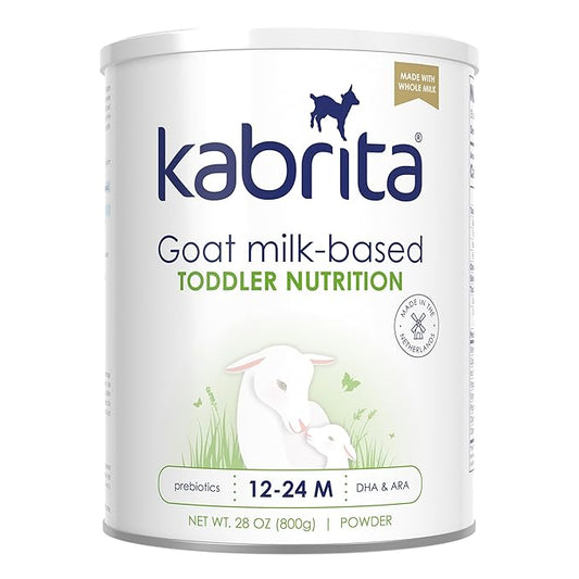 Kabrita Goat Milk Toddler Nutrition, 12-24 Months - Easy to Digest, Contains Vitamin D, Calcium, Iron, DHA, Non-GMO - Gentle on Sensitive Tummies - Supports Gut Health & Sleep - 28oz.-BubblyBeeBaby