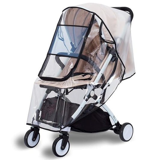 Bemece Stroller Rain Cover Universal Stroller, Travel Weather Shield Windproof and Waterproof Protect from Dust and Snow-BubblyBeeBaby