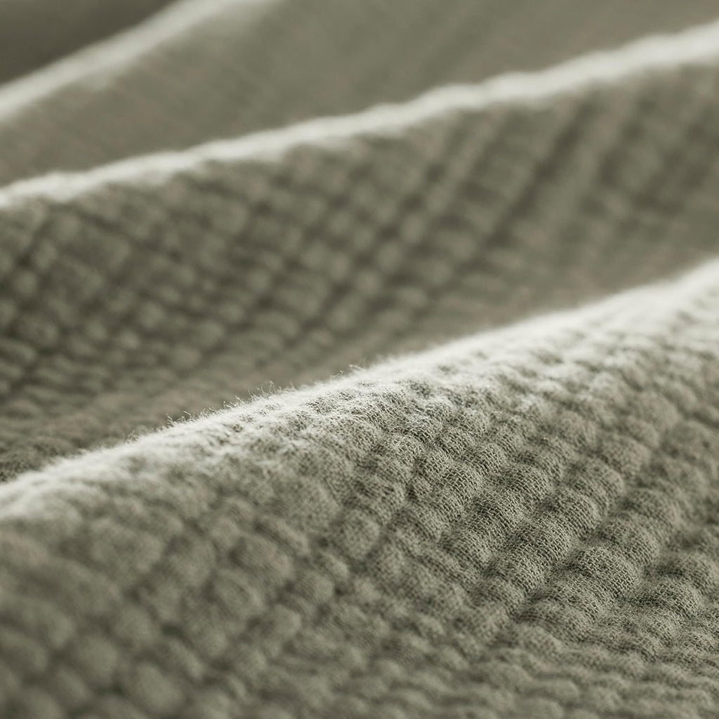 BOLL & BRANCH Dream Bed Blanket - Full/Queen, Sageleaf - Luxury 100% Organic Cotton - Soft, Lightweight and Breathable - Cloud-Like Touch