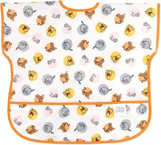 Bumkins Bibs - Toddler Bibs, Waterproof, Large for 1-3 Years, Short Sleeve-BubblyBeeBaby