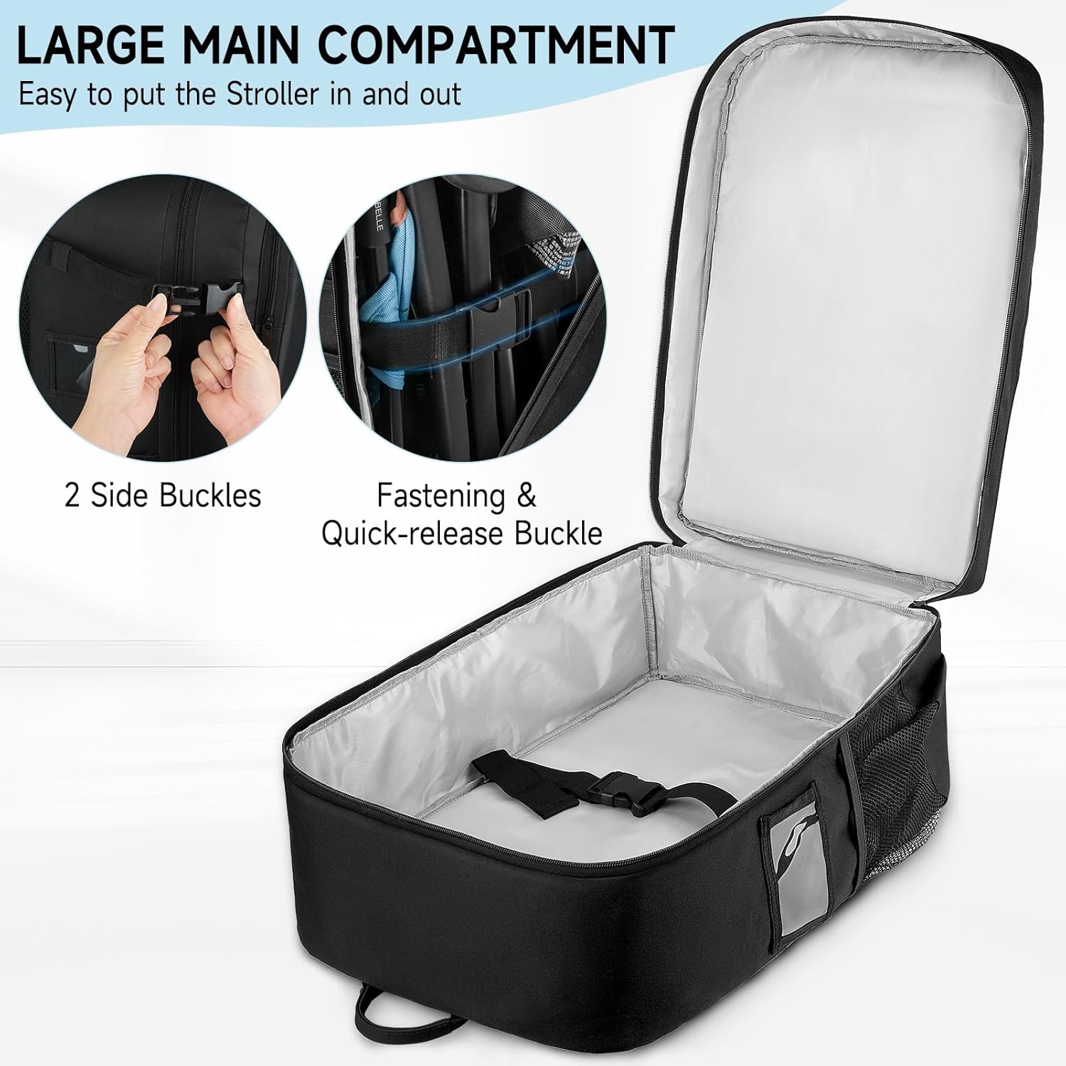 Stroller Travel Bag(Size:13.8''×8.7''×20.5''),Stroller Backpack Compatible with Gb Pockit/Pockit+ All City/Air All Terrain/Cybex Libelle 2 Stroller and Accessories(Bag Only)