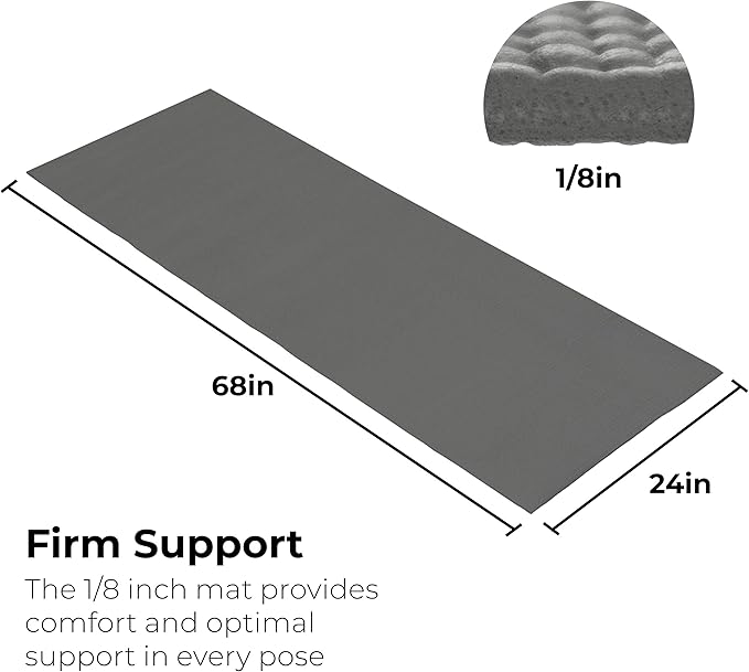 Hello Fit 10-Pack Yoga Mat, 68" x 24" Non Slip Exercise Mat, 4mm Thick Gym Mat for Fitness and Stretching, Bulk Non Toxic Yoga Mats for Schools and Studios-BubblyBeeBaby