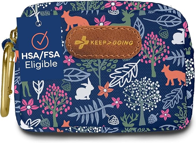 KeepGoing Small Travel First Aid Kit Kids – 60 Pc. Mini First Aid Kit for Purse, Diaper Bag, & Backpack with Latex-Free Bandages – 4 Oz., & 4.5 x 3.5 x 2 in, TSA-Approved-BubblyBeeBaby