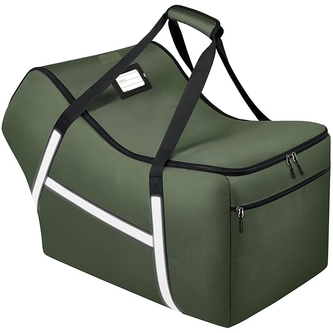 Infant Car Seat Travel Bag for Airplane Compatible with All Nuna Pipa Car Seat and Base,Chicco KeyFit 30 and Base, Padded Car Seat Bags for Air Travel,Car Seat Gate Check Bag with Side Pocket, Green-BubblyBeeBaby